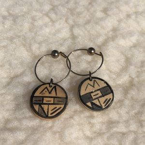 Wooden Charm Earrings